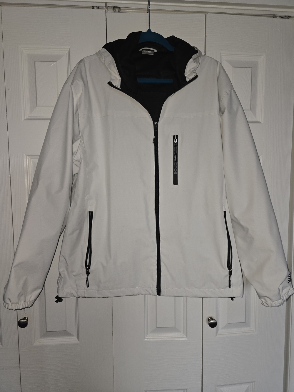 White Hooded New Balance Women's Jacket - Lightweight Shell